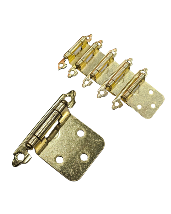 Brass Plated 3 Knuckle Hinge 35mm Pair